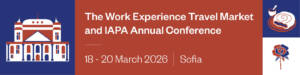 Announcement: The Work Experience Travel Market and IAPA Annual Conference, 18-20 March 2020 , Sofia white on red/brown